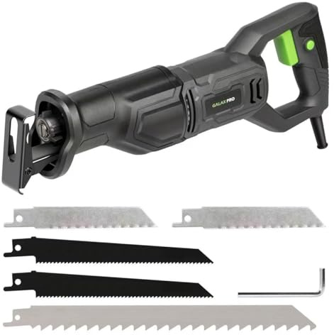 GALAX PRO 120V Reciprocating Saw, 6.0 Amp Variable Speed Corded Reciprocating Saw with1-1/8 Stroke Length, 2800RPM and 6 Max for Wood, Metal, PVC Pipe Cutting
