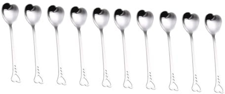 BESTonZON 20pezzi Cucchiai Da Dessert Acciaio Inossidabile Forma Di Cuore Per Caffè Tè e Dolci Per Eventi e Occasioni Speciali