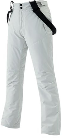 Kswlwccpp Skihose Herren, Gefüttert Weiß Stretch Winter Snowboardhose Softshellhose Wasserdicht Lang Kurzgröße Warm Outdoor Hosen Wanderhose Atmungsaktiv 48 Skihose Schneehose