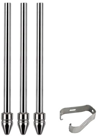 IJHYGD 3 Stück Kompatibel Mit Samsung S Pen Spitzen - Feine Titanlegierung Und Robuste Metallspitzen (Mit Clip)