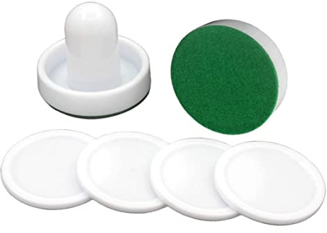 Dischi da Air Hockey Set di ricambio per Air Hockey Spingitori per hockey su ghiaccio Dischi Paddle Tavolo da gioco per famiglie Set di ricambio per Air Hockey bianco Spingitori per hockey su ghiaccio