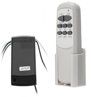 Wintem Ventilatore da Soffitto con Luce – Kit Ricevitore e Telecomando Universale, Timer, Risparmio Energetico | Telecomando Ventilatore Soffitto, Controllo Velocità, Luce e Avviamento Immediato