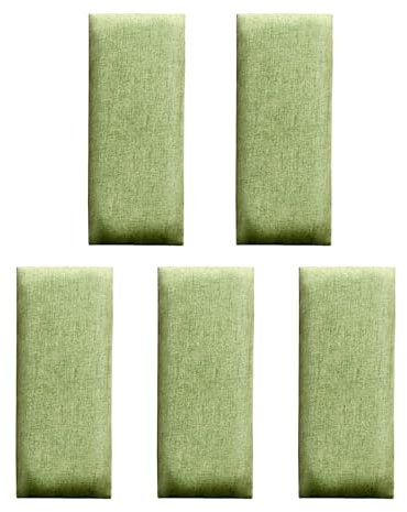 APMOE 5 Pcs Wandpolster Selbstklebend für Kinder - 3D Wandpaneele Gepolstert, Polsterpaneel Wand GefüLlt mit Weichem Schwamm, Wandkissen Bett Kopfteil Wandverkleidung für Schlafzimmer(Grün)