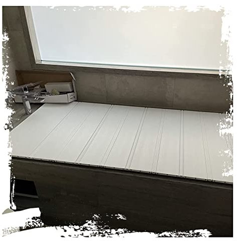 aterproof - Cubierta de bandeja de bañera de PVC con tapa plegable y soporte de almacenamiento multifuncional aislado de 0,6 cm de grosor para bañera