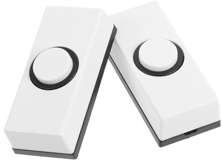 Operitacx 2pezzi Interruttore Pulsante Per Campanello Resistente Alle Intemperie Design Decorativo Da Parete Adatto Per Porte Da Garage Campanelli Per e Campanelli Fili
