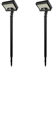 Jefedana Solarlampen für Außen Garten: IP65 Wasserdicht Solarleuchten Garten mit Bewegungsmelder USB & Solar - 3 Helligkeitsstufen Hof Eingangstür Gehweg(2 Stück)