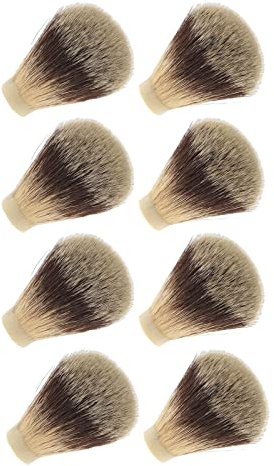 8 Stück weiche Gesichtsrasierbürste Kopf Knoten Ersatz für DIY Bartrasierer Haarbürste Griff Friseur Haarentfernung Werkzeuge