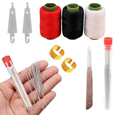 37PCS Sewing Tool Set, Steel Sewing Needle and Thread, Sewing Tool Kit, Widely Needle and Thread kit Gifts for Women Girls Hand Sewing Clothes Curtains DIY Accessories(Multicolor)