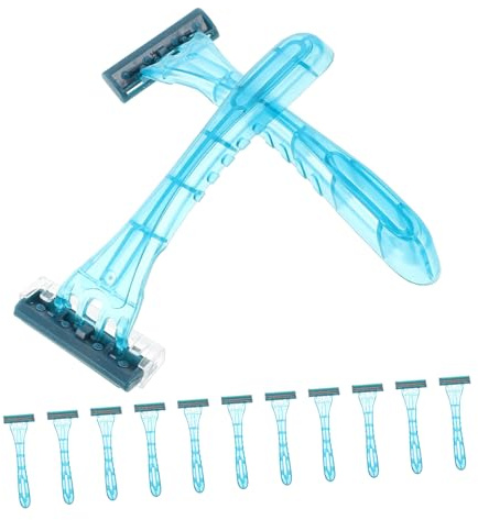 LIFKOME Maquinillas de Afeitar Desechables 20 Unidades Afeitado Cómodo y Portátil Acero Inoxidable para Hombres y Mujeres para Viajes y Alojamientos