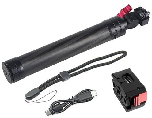 RGYBAO Selfie Stick in alluminio con alimentatore mobile di ricarica per action camera e gimbal mobile batteria staccabile