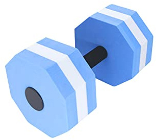 CRDARAAV Haltère aquatique en EVA pour piscine eau aérobic entraînement bleu blanc 27 x 16,5 x 16,5 cm