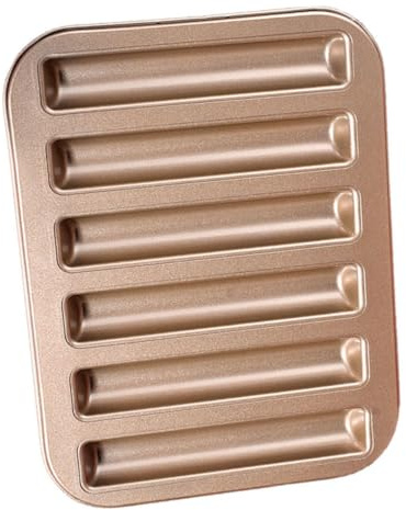 MOLUCKFU Moule à Gâteau Métal Cavités Non Adhérent pour Biscuits et Brownies Outil de Cuisson Doré pour Pâtisserie Maison Facile à Nettoyer et Réutilisable