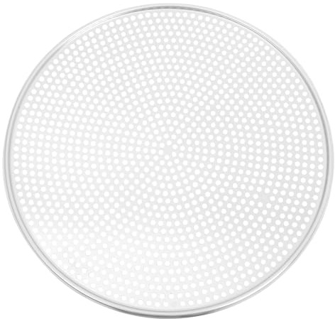 jojofuny Plaque à Pizza Perforée 16 Pouces en Aluminium Réutilisable avec Trous pour Cuisson Rapide et Uniforme, Grille de Cuisson pour Pizza, Fruits de Mer et Légumes, Ustensile Cuisine