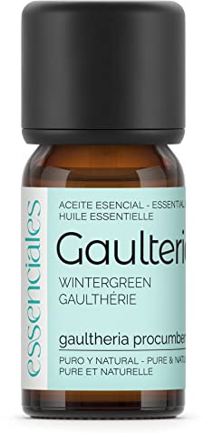 ESSENCIALES Aceite Esencial de Gaulteria Wintergreen 10 ml – 100% Puro y Natural – Aroma Herbal Intenso – Ideal para Difusor y Aromaterapia