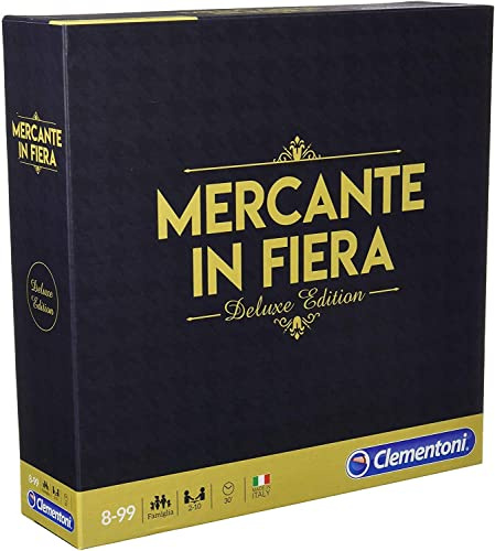 Clementoni - Mercante in Fiera Versione Deluxe, Giochi da Tavolo per Bambini 8+ Anni e Tutta la Famiglia, 2-10 Giocatori, 2 Versioni di Gioco, Made in Italy, Lingua Italiana, 16183