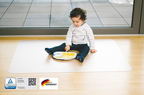 Bodenschutzmatte transparent | aus Clear Style R.PET | TÜV-Zertifiziert | perfekt für Hartboden | 120 x 180 cm