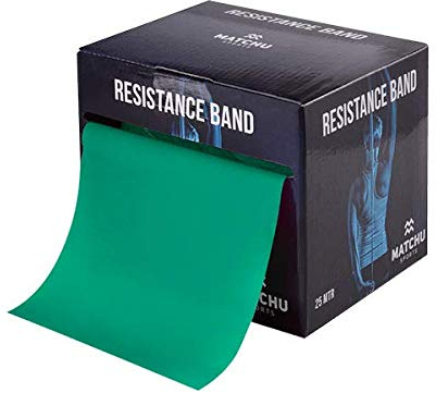 Matchu Sports | Widerstandsbänder | Resistance Bands | 100% Latex | Abschneidbar | 5.5M, 25M oder 45M | Extra leicht bis extra schwer |