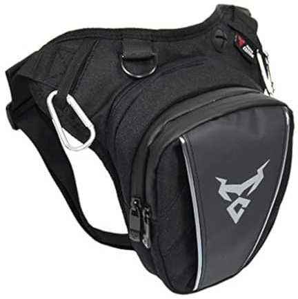 Beintasche Motorrad Oxford Taille Pack Hüfttasche für Herren Frauen Oberschenkel Taille Hintern Hüfte Gürteltasche Outdoor Reisen Wandern Cyling Tactical Outdoor Sport Pack Tasche #02black Gray