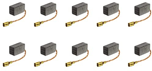 Rebower Carbono Escobillas, [para Energía Motor]- 13mm x 8mm x 6mm/Negro Dorado Tono/ 20uds