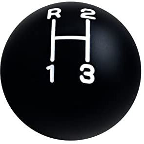 DEWHEL Aluminum 3 Speed Shifter Shift knob Black 5/16-24 Compatible with 1941-1978 Jeep CJ T90 T14 T15 T150 White