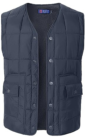 Btmpmcs Chaleco de Forro Polar para Hombre Ligero Invierno Cálido Deportivos Chaqueta Casual Abrigo Sin Mangas color sólido Chaleco Exteriores Chaquetas con Multibolsillos