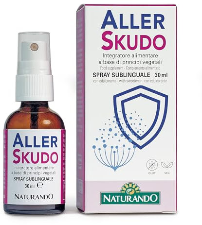 Naturando Aller Skudo integratore alimentare per difese dell'organismo con Ribes nero, Perilla, Capelvenere e Agaricus - spray 30 ml