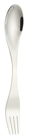 Soulnioi Camping 2 in 1 Spoon,Stainless Steel Spork and Spoon,Portabale Picnic Tableware with Bag,Ultra Lightweight Spoon Fork for Outdoor/Camping/Travel/Picnic Tableware