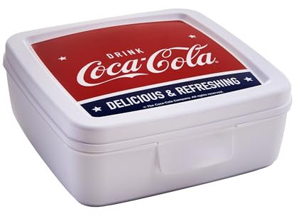 Snips, Porta Sandwich Coca-Cola, Porta Toast 14.5 x 14.5 x 5.5 cm, Porta Merenda Coca-Cola Made in Italy, 0% BPA