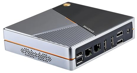 Sharevdi Mini PC, processore In-tel Alder Lake-N100 di 12a generazione (fino a 3,4GHz) 4C/4T，WiN-11 Pro Mini Desktop PC 16G DDR5 500GB SSD, triplo display 4K@60Hz UHD HDMI/WiFi6/BT5.2/RJ45/WOL