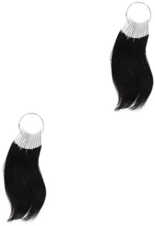 DOITOOL 60stücke Teiliges Echthaar Farbmuster Farbige Haarproben Wiederverwendbar Für Friseursalons Und Haarverlängerungen Mit Klaren Ringen Zur Einfachen Farbidentifikation Zum Färben