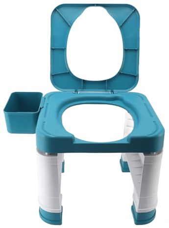 Sedia Toilette Portatile Comodino, Toilette Mobile Domestica, Telaio del Sedile del WC per Disabili, Sedie Toilette per Disabili e Anziani Poggiapiedi Rimovibile WC a