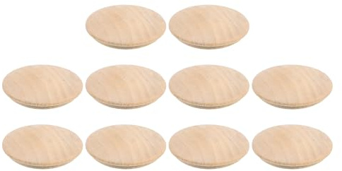 sourcing map Wood Hole Plugs, 10 Pcs 40x35mm Wood Button Top Plugs Round Head Hardwood Furniture Plugs Screw Hole Plugs for Furniture Tables Chairs Cabinetry Crafts Projects