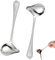 Yuqilin Cuchar de Salsa Acero Inoxidable,2 Piezas Cucharas para Salsas Cuchara de Salsa Pequeña de Acero,Cuchara para Aderezo de Ensaladas para Sopa Salsas Guisos y Más
