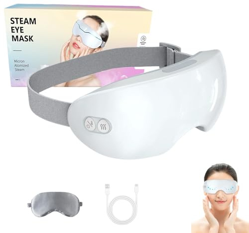 Eyerelis Official - Eyerelis Dampftherapie-Maske, Eyerelis Dampf-Augenmaske mit einstellbarer Smart Hot & Cold, Augenmasken für Augenringe, Schwellungen, trockene Augen (A15)