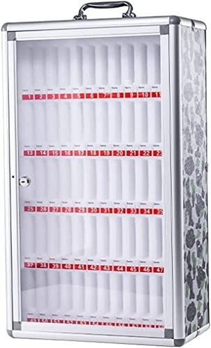 Aluminium-Legierung Handy Spind Safe Box - Wandmontage Aufbewahrung mit Griff Sicheres Schloss für Büro/Klassenzimmer Verwendung Tragbares Design Größe:36cm