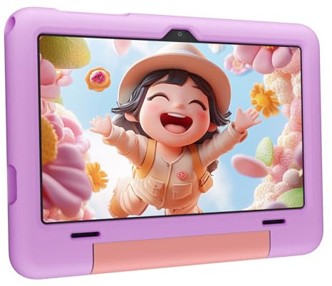 Blackview Kids Tablet 10 inch, Android 15 AI Tablets for Kids 3-12 Years, 12GB RAM+64GB ROM（2TB TF, Parental Control, Eye-Friendly HD IPS, 6600mAh, 2.4G/5G WiFi, 8MP+5MP, Kid-Proof Case & Pen