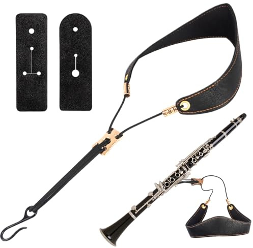 Generisch Halsgurt Für Klarinette, Verstellbarer Klarinetten-Halsriemen With Kleiderbügelpolster, Professioneller Saxophon-Halsgurt, Instrumentenzubehör, Für Anfänger