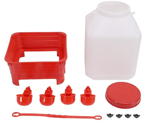 SIXRUN Abbeveratoio per Polli, Abbeveratoio per Pollame di Grande capacità da 10 Litri, Facile da Pulire, con Materiale Plastico Robusto per Esigenze di Irrigazione di Anatre e Polli