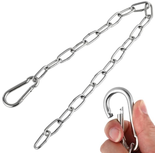 Beavorty Accessori Argento Palestra Ferro in per e Estensione Catena Compatibile LAT Machine Ab Machine, per Tricipiti e Schiena