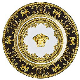 VERSACE  I LOVE BAROQUE NERO  PIATTO 18 CM
