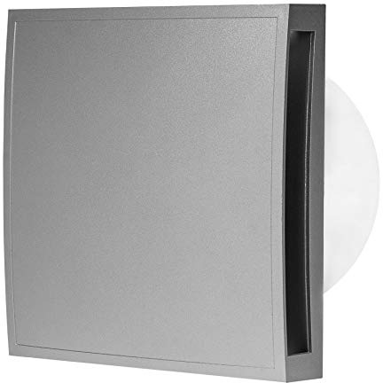 EUROPLAST Diameter 125mm Light Switch Activation Bathroom Extractor Fan with Timer - 5 inch Bathroom Fan with Timer - Silver Ventilation fan with a Front Panel