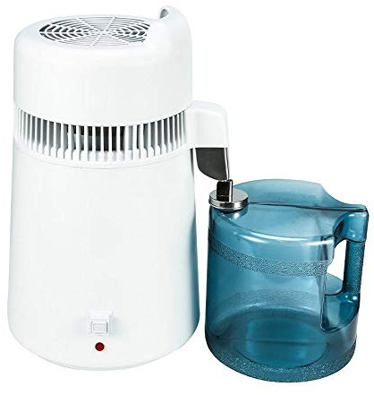 6L Water Distiller, 900W Home Countertop Stainless Steel Inner Pure Water Distillation Filters Purifier, BPA-Free, Dry Burning-Resistant Protection,1.3L/H, for Household Commercial Lab Use