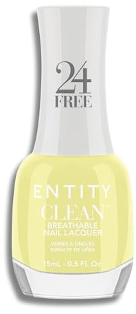 Entity Clean Bee Yourself Atmungsaktiver Nagellack, 13 ml, vegan und tierversuchsfrei mit Biotin und Halal-Nagellack, gelber Nagellack