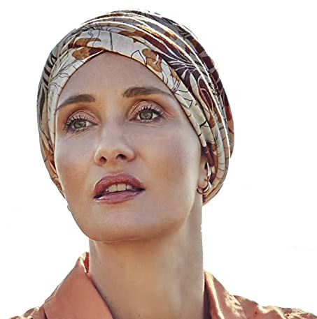 Christine Headwear Damen Shakti Turban - Printed Linen Headband, Beige Leafs, Einheitsgröße EU