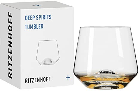 RITZENHOFF 3841004 Bicchiere in vetro 400 ml - Serie Deep Spirits No. 4 Igloo - con base in cristallo a rilievo - Made in Germany