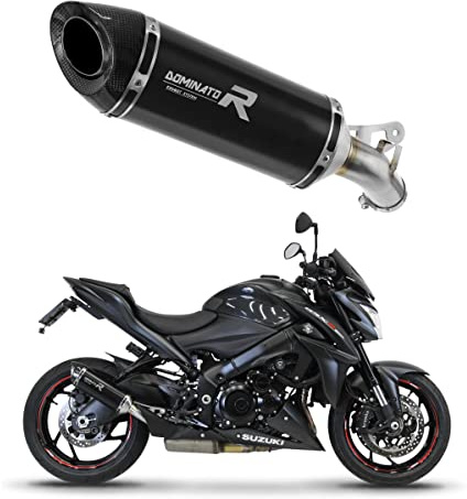 DOMINATOR Terminale di Scarico Marmitta Silenziatore HP8 NERO compatibile con GSX - S 1000 / F 2015-2020