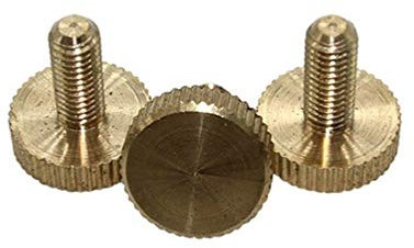 Bolzenschraube, Gewindeschrauben, Schraube, M3/M4 Rändelschrauben Flachkopf Messing gerändelte Bolzen Festziehen Verriegelung Einstellung Kupferschrauben M4 5 Stück 12 mm (Farbe: M4 5 Stück)