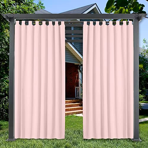 AZZRRO Wetterfeste Outdoor Vorhänge 2 Stück|180x200cm（BxH） Blickdichter Sichtschutz für Balkon & Garten Abnehmbare Schlaufen Wasserdicht & AntiSchimmel