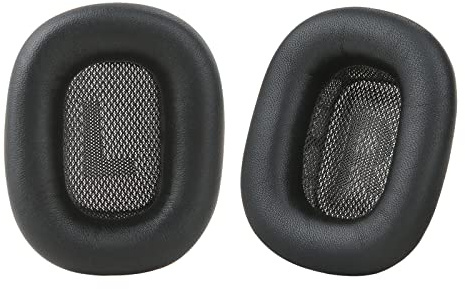 Earrock Apple AirPods Max Lammfell-Ohrpolster für Apple AirPods Max Kopfhörer mit echtem Schafsfell, Memory-Schaum und Magnet, schweißfest und hervorragende Geräuschisolierung, Schwarz