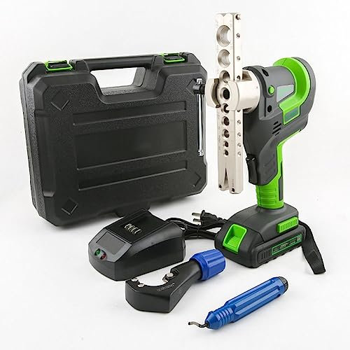 Strumento di svasatura elettrico da 1/4-3/4, strumento di svasatura eccentrico HVAC, kit di strumenti di espansione for tubi a batteria, con tagliatubi e sbavatore, svasatura rapida in 5 secondi
